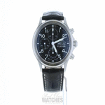 358 sa pilot classic chrono black alligator embossed leather