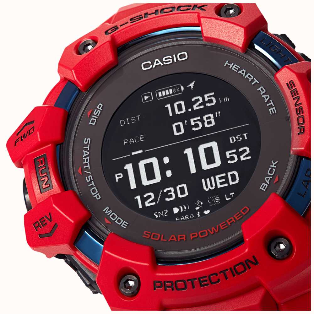 Casio G SHOCK G SQUAD Heart Rate Monitor Bluetooth Red GBD