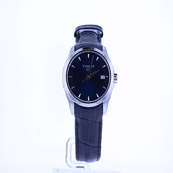 Tissot Women's Couturier Blue Leather Strap Blue Dial T0352101604100 -  First Class Watches™ USA