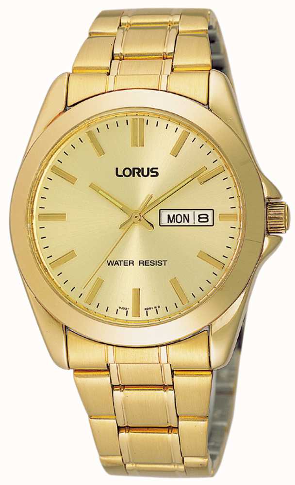 lorus mens gold watch