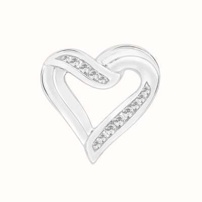 Perfection Crystals Heart Pendant With Part Channel Setting (0.25ct) P3038-SK