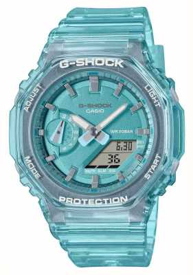 Casio Unisex Skeleton x Metal Dial Blue Jelly Strap Watch GMA-S2100SK-2AER