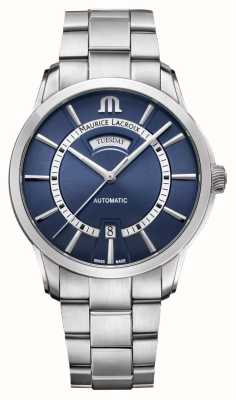 Maurice Lacroix Pontos Day-Date Blue Dial / Blue Textile Strap PT6358-SS004- 431-4 - First Class Watches™ USA