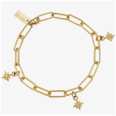 ChloBo Divine Journey Gold Tone Star Bracelet GBLC1041