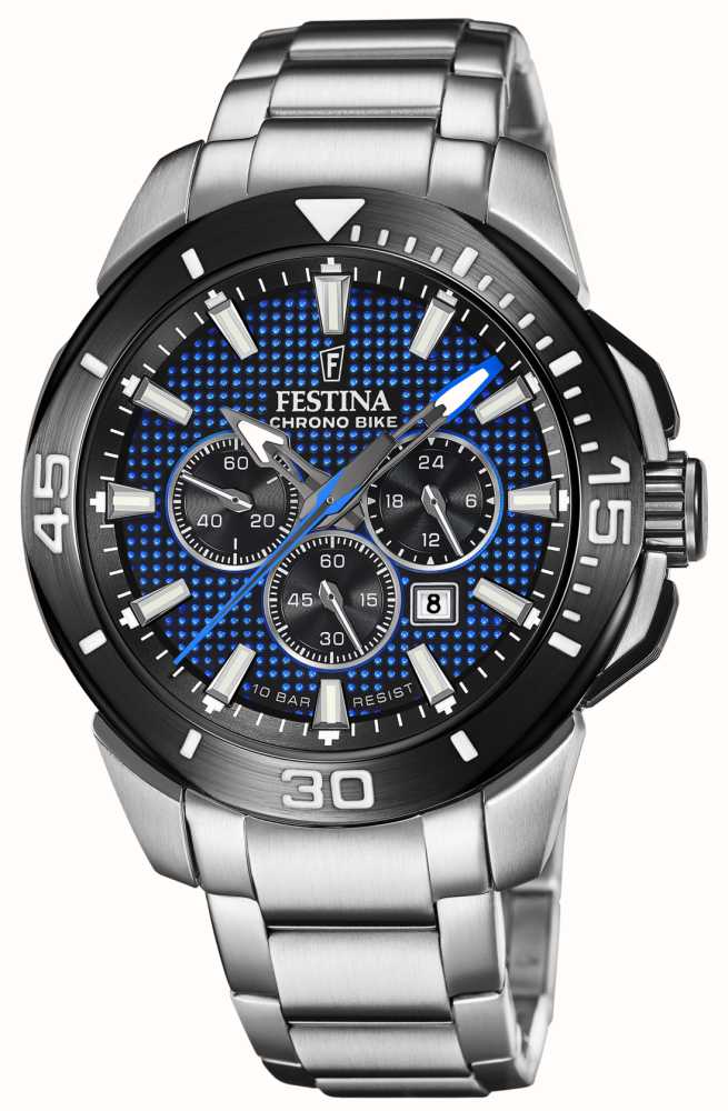 Festina Bike Dial Stainless / Blue Class F20641/2 USA 2022 First Watches™ - Chrono Steel