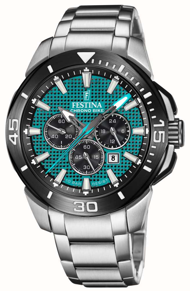 Festina Chrono Bike 2022 Turquiose Dial / Stainless Steel F20641/3 - First  Class Watches™ USA