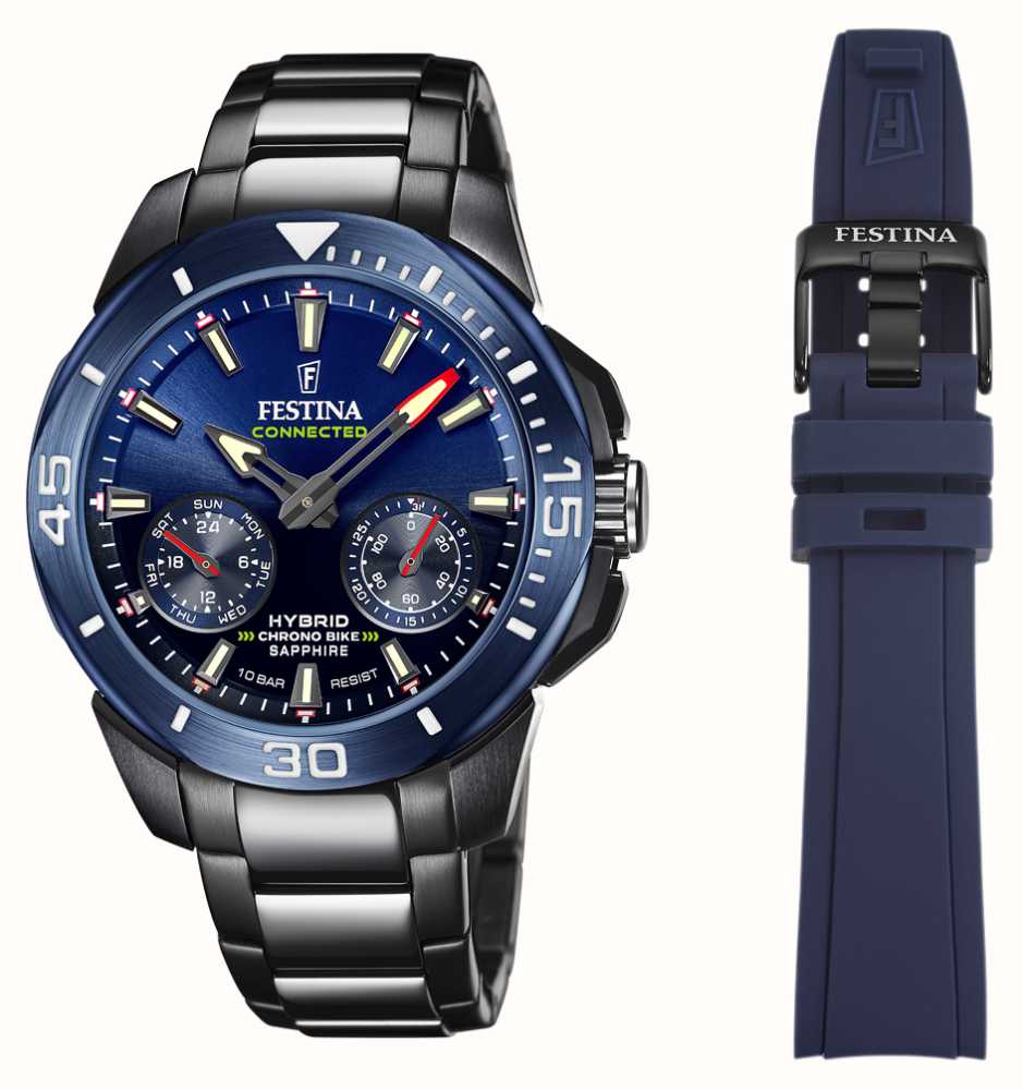 Festina Chrono Bike Special Edition Hybrid Connected Blue / Black F20647/1  - First Class Watches™ USA