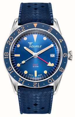 Squale Sub-39 GMT Automatic Vintage Blue Tropic Strap SUB39GMTB.HTB