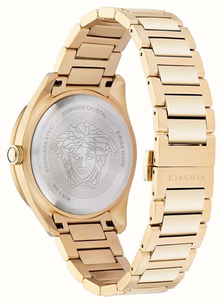 Versace GRECA DOME (42mm) Black Dial / Gold PVD Stainless Steel VE2T00522 -  First Class Watches™ USA