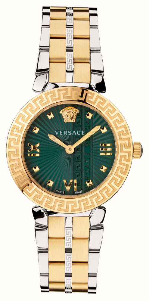 Versace Bangladesh Bank Video Xxx - Versace GRECA ICON (36mm) Green Dial / Two-Tone Stainless Steel VEZ600321 -  First Class Watchesâ„¢ USA