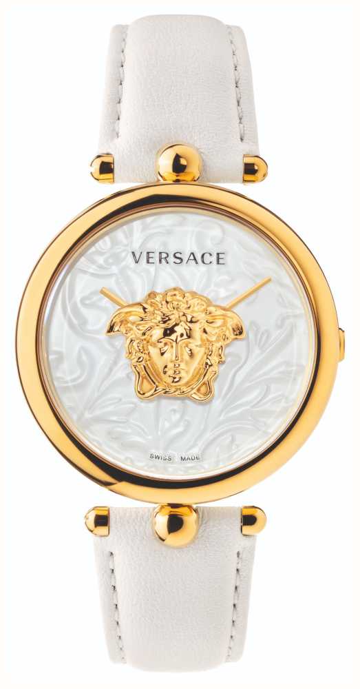 Inhalen rijm Wonderbaarlijk Versace PALAZZO EMPIRE | White Dial | White Leather Strap VECO01320 - First  Class Watches™ USA