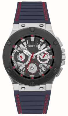 Guess Men's Black Transparent Dial Gold Tone Stainless Steel Bracelet  GW0539G2 - First Class Watches™ USA