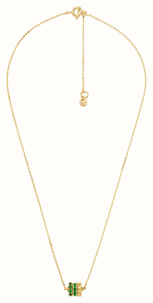 Michael Kors Necklace | Gold Plated Sterling Silver | Green