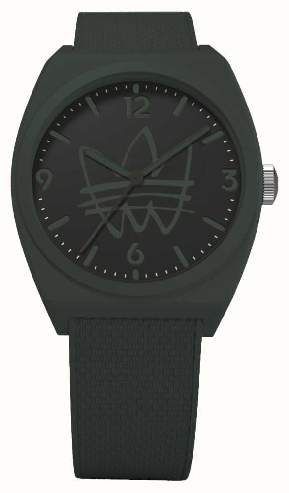 Dial Watches™ PROJECT | AOST22566 - USA Strap TWO Black First | Logo Adidas Resin Class Green