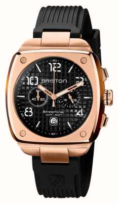 Briston Streamliner Urban | Black Dial | Black Rubber Strap | Rose Gold-Tone Case 22142.SPRG.T.1.RB