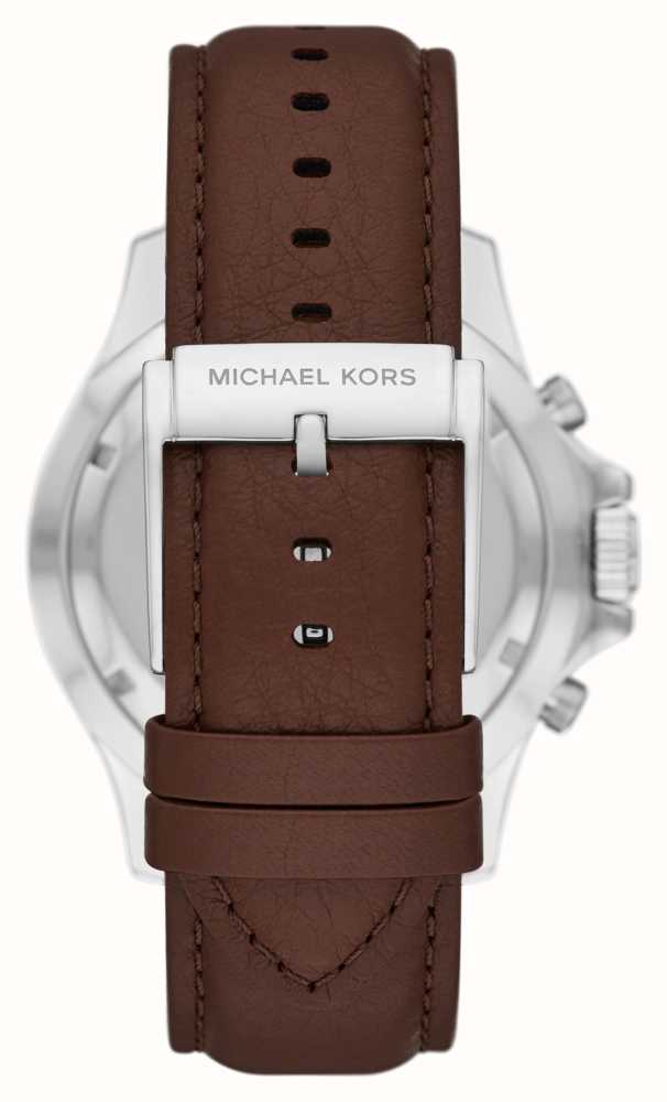 Dial Everest Leather - Brown Class Black | Watches™ Strap First Chronograph | USA Michael Kors MK9054