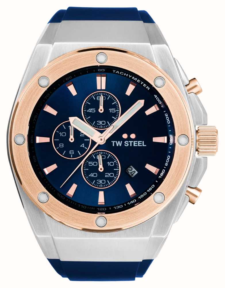 Arbitrage Lam gedragen TW Steel Men's CEO Tech | Blue Dial | Two Tone | Blue Rubber Strap CE4105 -  First Class Watches™ USA