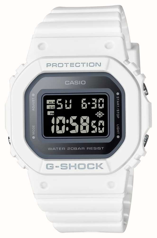 Casio G-Shock Women\'s | Digital Display | White Resin Strap GMD-S5600-7ER -  First Class Watches™ USA