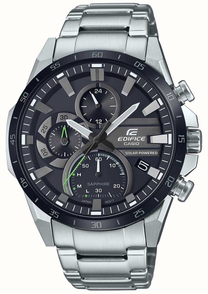 Casio Edifice | Black Dial | First Stainless Class Steel Bracelet Watches™ - USA EFS-S620DB-1AVUEF