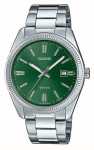 Casio MTP-1302PD-2A2VEF 44mm Silver Stainless Steel Case and Bracelet with  Green Dial Men's Wristwatch for sale online