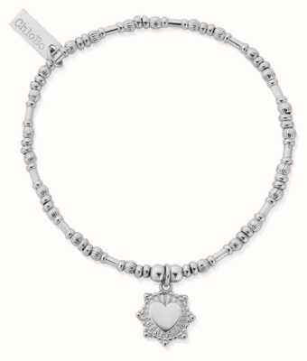 ChloBo Bracelet | Sterling Silver | Pumpkin Raised Heart Bracelet PSBPUMP3256