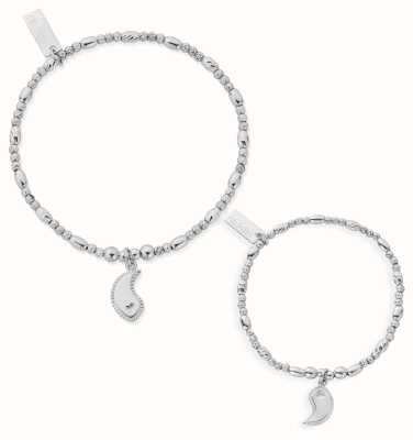 ChloBo Personalised We Go Together Set Of 2 Bracelets | Adults & Children's PSBSETAC3252