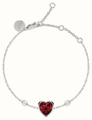Radley Jewellery Esher Street Bracelet | Red Heart Stone | Silver Tone RYJ3195