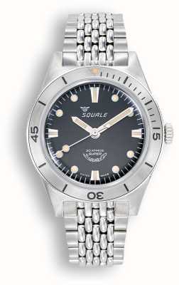 Squale Super-Squale | Sunray Black Dial | Stainless Steel Bracelet SUPERSSBK.AC