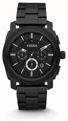 Fossil Men's Machine | Black Chronograph Dial | Black Stainless Steel Bracelet FS4552