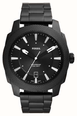 Fossil Men's Machine | Black Chronograph Dial | Brown Leather Strap FS4656  - First Class Watches™ USA