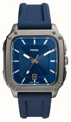 Silicone - Black USA | Fossil Class First FS5981 Dial | Inscription Strap Black Watches™