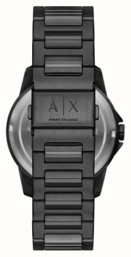 Armani Exchange Men\'s | Grey - Black | AX1738 Bracelet | Watches™ First Dial Stainless USA Steel Class Moonphase