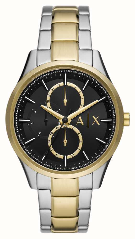 Armani Exchange Men\'s | Black Dial | Two-Tone Stainless Steel Bracelet  AX1865 - First Class Watches™ USA