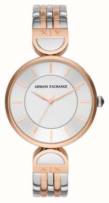Armani Exchange | USA First Gold Hybrid AX2967 Plastic - Men\'s Gold | Rose Class Strap Rose Watches™ Dial