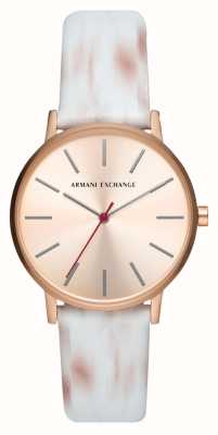 Armani Exchange Men\'s | Rose Watches™ Class Gold First - Gold Plastic Strap USA Hybrid Rose Dial AX2967 