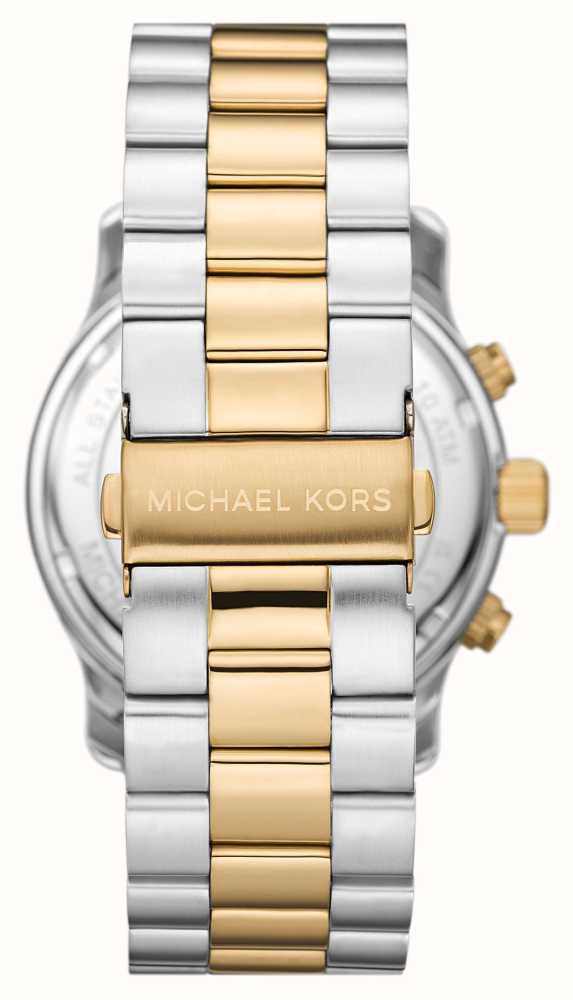 Michael Kors Runway | Gold Chrono Dial | Two-Tone Stainless Steel Bracelet  MK9075 - First Class Watches™ USA