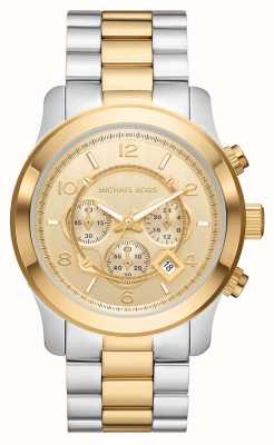 Michael Kors Slim Class Chronograph Mesh | Bracelet USA Black | First MK9060 Steel Watches™ Dial - Black Runway