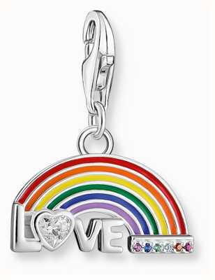 Thomas Sabo Rainbow Love Charm | Sterling Silver | Enamel and Crystal 1925-314-7