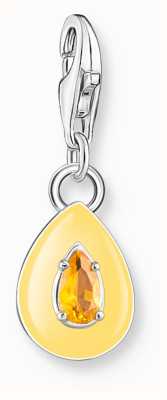 Thomas Sabo Orange Crystal Charm | Sterling Silver | Crystal Set 1919-496-8