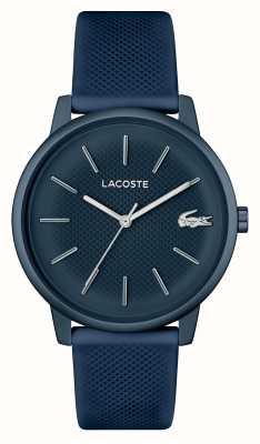 Watches™ USA Blue Silicone Strap Class White - Watch 2020142 Rider Lacoste First And