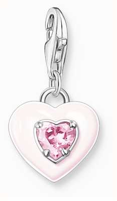 Thomas Sabo Pink Heart Charm | Sterling Silver | Crystal Set 1915-041-9