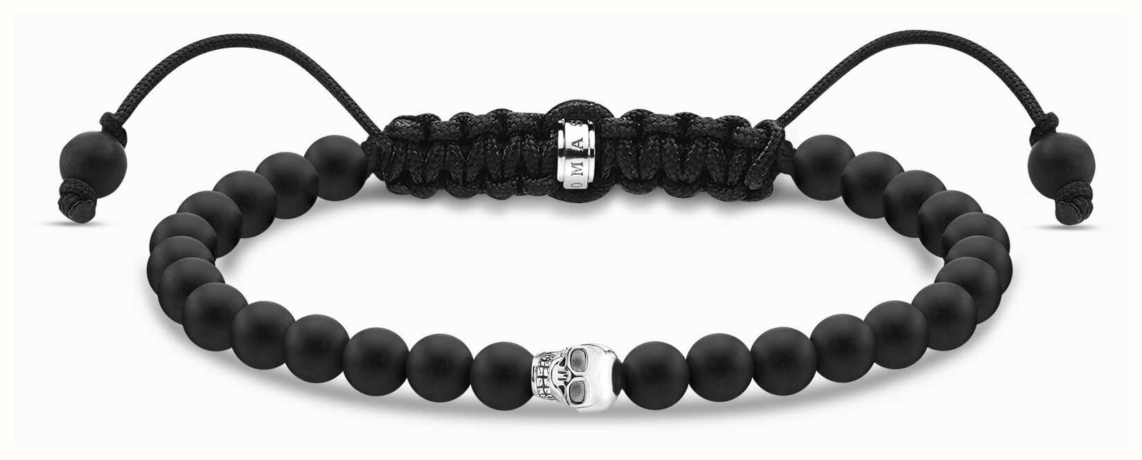 JANEYACY Brand 2017 Black Genuine Leather Skeleton Skull Charm Bracelet Men  Gift Punk Rock Jewelry Stainless
