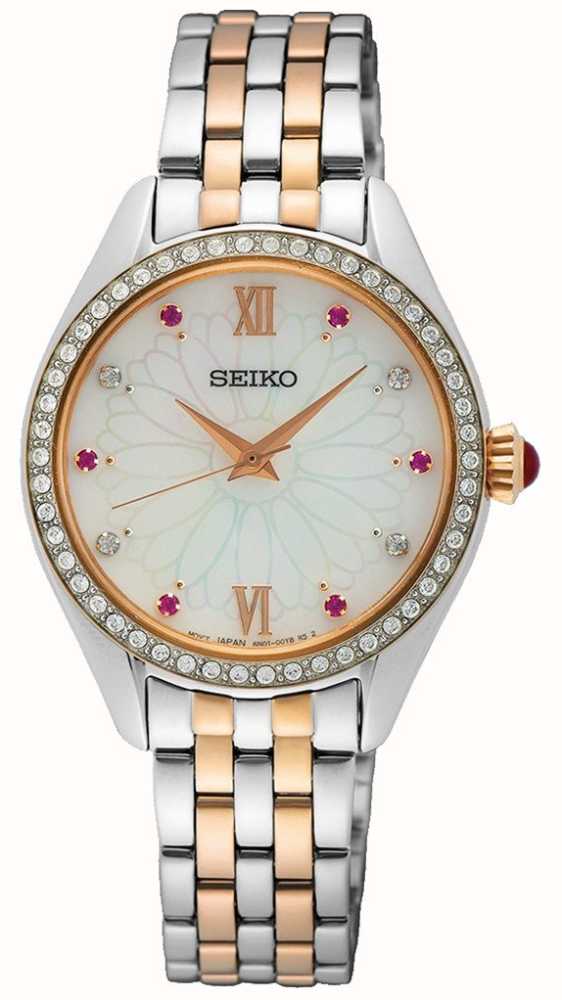 Seiko Special Edition Mother of Pearl Crystal Set Watch SUR542P1