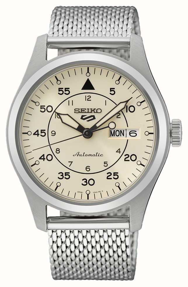 Seiko 5 Sports Field Suits Style | Cream Dial | Steel Mesh