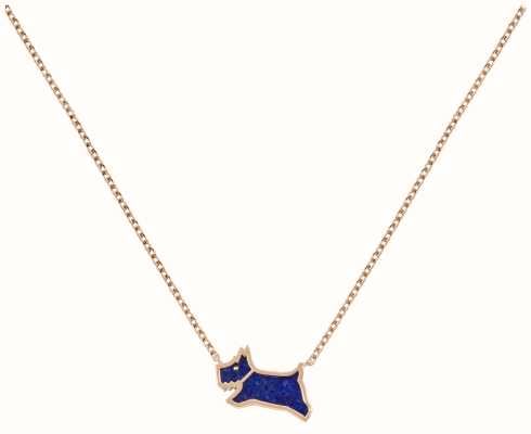 Radley Jewellery Blue Dog Necklace | Rose Gold Tone RYJ2378
