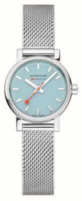 Mondaine Women's Evo2 | Turquoise Dial | Steel Mesh Bracelet MSE.26140.SM
