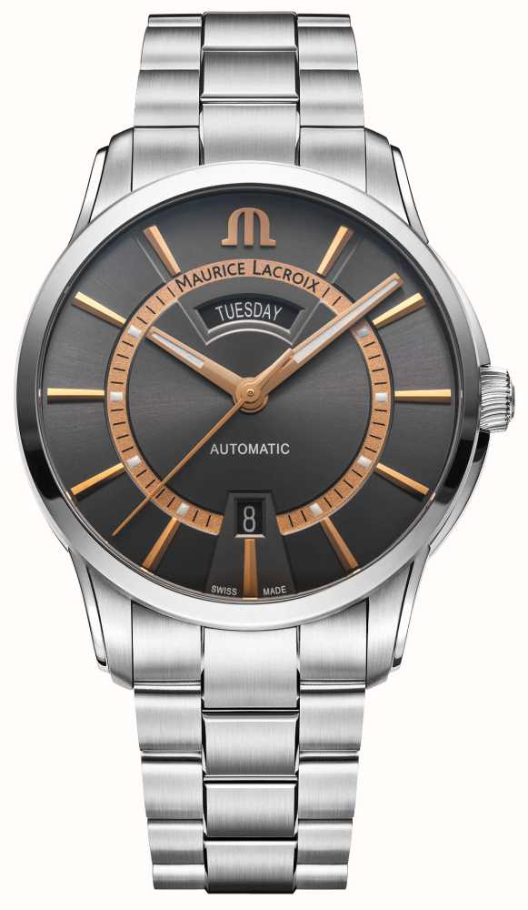Maurice Lacroix Class Day - Anthracite USA (41mm) Date Watches™ Dial PT6358-SS002-333-1 Steel First Pontos Stainless 