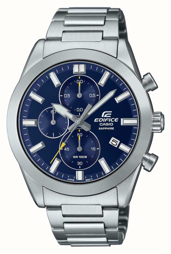 Casio Edifice (41mm) Blue Dial / Stainless Steel Bracelet EFB-710D-2AVUEF -  First Class Watches™ USA | Quarzuhren