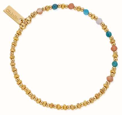 ChloBo Radiant Aura Bracelet | Gold Plated | Coloured Beads GBSLA