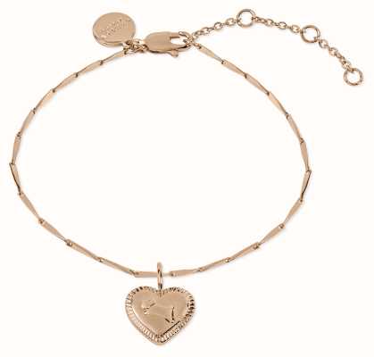 Radley Jewellery Heart Charm Bracelet | Rose Gold Plated | Dog Detail RYJ3228S